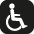 Accessible en fauteuil roulant avec aide