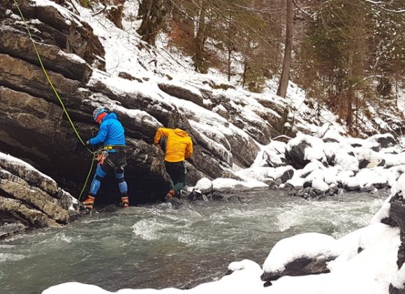 Canyoning bei Nacht / Winter-canyoning