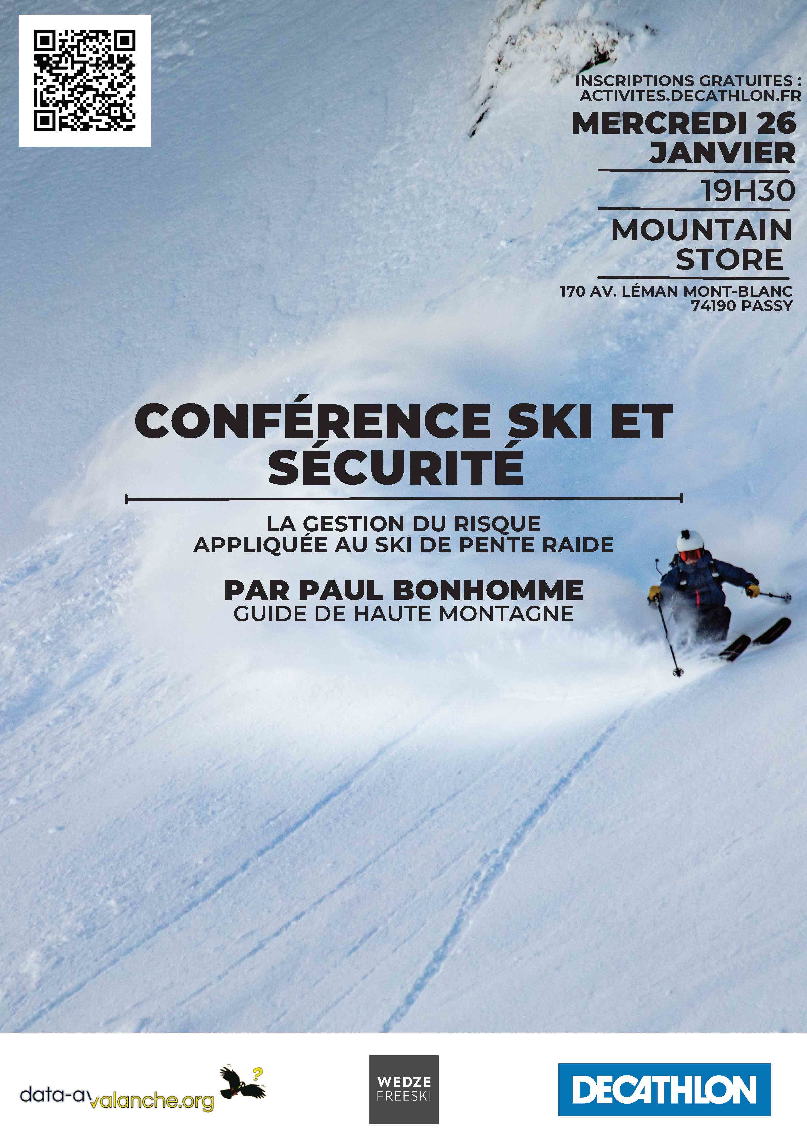 Conférence ski et sécurité - La gestion du risque appliquée au ski de pente raide